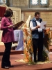 Jackie Smith leads a meditation on her Creation quilts