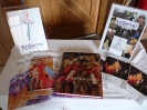 A display of ArtServe literature and a couple of Clive's books
