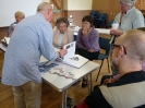 Clive explaining maquettes